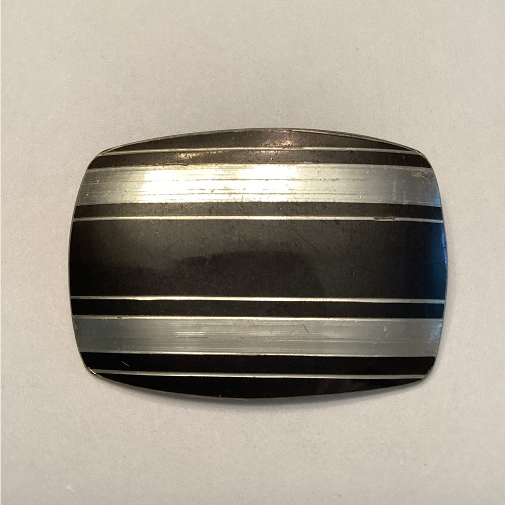 Danish MCM Jorgen Jensen handmade enameled pewter brooch #901